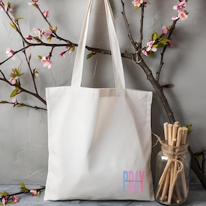 Christian Tote Bag: Inspirational Bible Quote, 100% Cotton Canvas