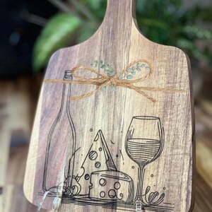 Wine and Cheese Serving Tray, Perfect Housewarming Gift, Engagement Gift, IMPERFECTION SALE
