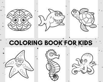 Childrens Birthday Gift Idea | Coloring Sheets Book | Printable Coloring Sheets| Instant download |Fun animals| Childrens Colouring In Pages