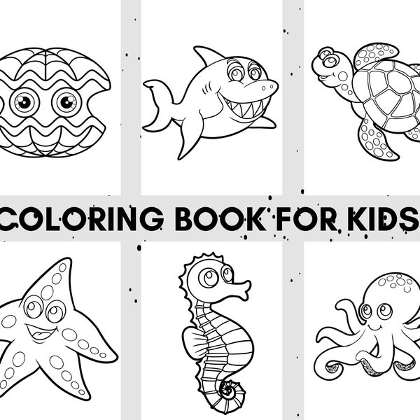 Childrens Birthday Gift Idea | Coloring Sheets Book | Printable Coloring Sheets| Instant download |Fun animals| Childrens Colouring In Pages