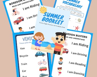Summer Activity Book For Kids|Printable Preschool Activity Book| Preschool|Summer Camp Activity| Printable Activity Bundle| Digital Download