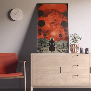 Cosmic Woman Vintage Wall Art Collage Artwork For Home Decor Vintage Surreal Print Art For Home Gift For Friends