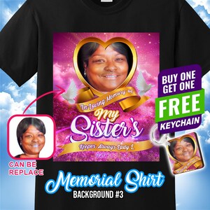 Erinnerungs-T-Shirt, individuelles Foto-Erinnerungs-Shirt, Trauergeschenk, personalisiertes Bild, Rest in Frieden Shirt
