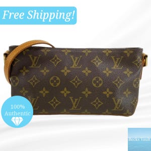 Authentic Louis Vuitton Trotteur Vintage Hand Bag – Vintage Hand Bag – Made in France - Pre-Loved Luxury Bag - Leather Luxury Weekend Bag