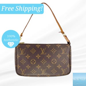 Authentic Louis Vuitton Pochette Vintage Hand Bag – Vintage Hand Bag – Made in France - Pre-Loved Luxury Bag - Leather Luxury Weekend Bag
