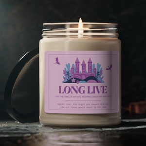 Long Live,  Purple Custom Scented Candle