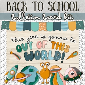 Kit de tablón de anuncios de regreso a la escuela, bienvenida de regreso a la escuela, decoración del aula, kit de decoración de puerta de regreso a la escuela, letras de boletín, pancarta de bordes