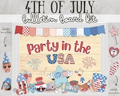 4th of July Bulletin Board Kit July Bulletin Board Kit Summer Bulletin Board Kit 4th of July Patriotic Classroom Decor Groovy Retro Poster