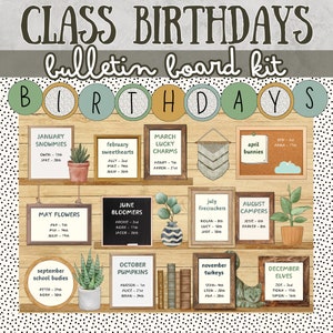 Geburtstags-Bulletin Board-Set für das Klassenzimmer Geburtstags-Bulletin Board Kit Klassenzimmer Dekor