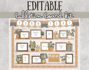 Back to School Bulletin Board Kit Editable Motivational Bulletin Board Plants Classroom Rules Posters Welcome Back to School Banners Border