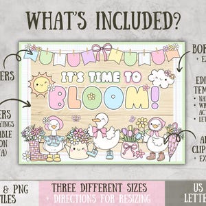 Spring Bulletin Board Kit Silly Goose March April May Door Decoration ...