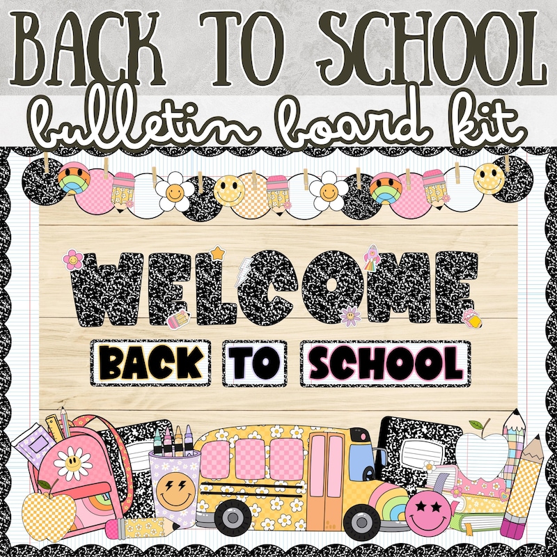School Bus Bulletin Board - Etsy