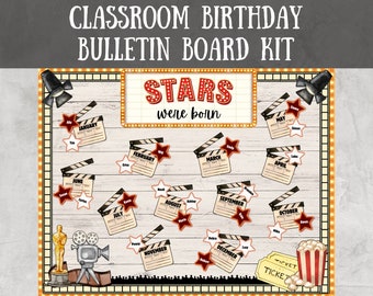 Classroom Birthday Board Class Birthday Display Classroom Birthday Bulletin Board Set Birthday Bulletin Board Kit Classroom Decor