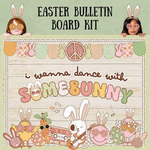 Easter Bulletin Board Kit April Bulletin Board Spring Bulletin Board March Bulletin Board Kit Easter Decor Groovy Classroom Decor Bunny