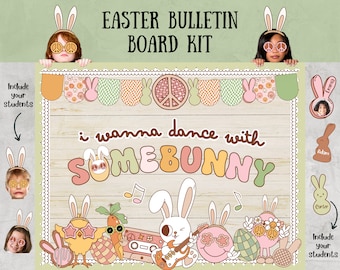 Easter Bulletin Board Kit April Bulletin Board Spring Bulletin Board March Bulletin Board Kit Easter Decor Groovy Classroom Decor Bunny