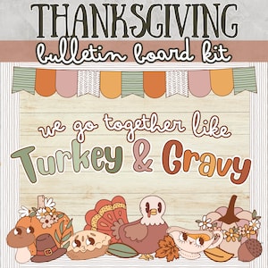 Thanksgiving Bulletin Board Kit Groovy November Bulletin Board Herbst Bulletin Board Groovy Klassenzimmer Dekor Thanksgiving Tür Dekor Kit