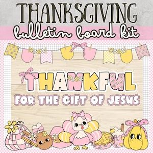 Christian Thanksgiving Bulletin Board Kit Religious Fall Bulletin Board November Bulletin Board Autumn Thanksgiving Church Bulletin Faith