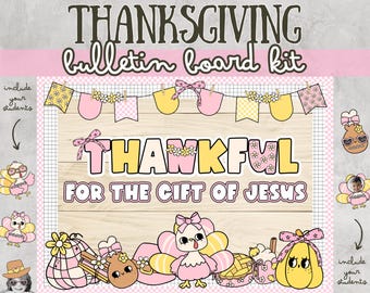 Christian Thanksgiving Bulletin Board Kit Religious Fall Bulletin Board November Bulletin Board Autumn Thanksgiving Church Bulletin Faith