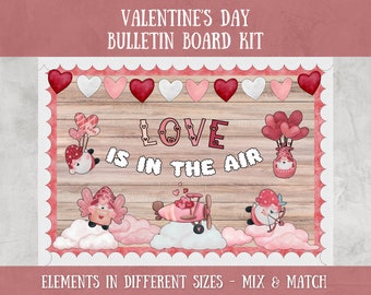 Valentine's Day Bulletin Board Kit February Bulletin Board Winter Bulletin Board Printable Valentines Bulletin Board Kit Valentines Day