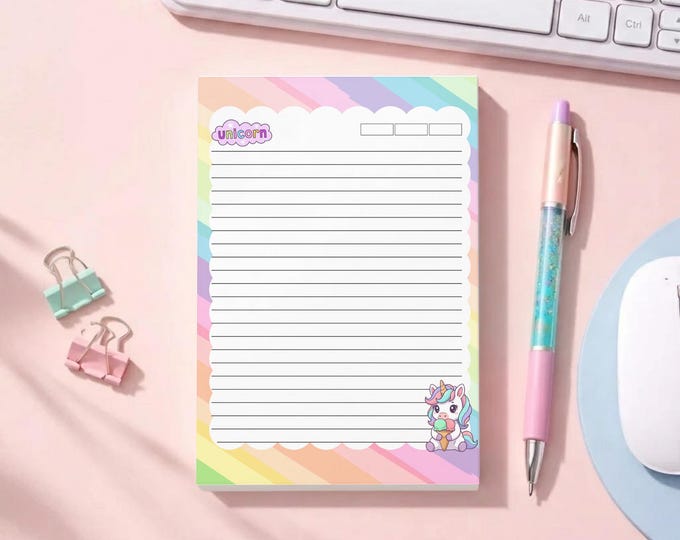 Unicorn Notebook A5 Magical Design