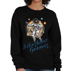 Cool Astronaut Crewneck Sweatshirt - Printed Women's Sweatshirt - Cool Art Sweatshirt