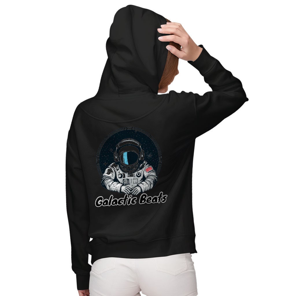 GIFTPUZZ Women's Astronaut Hoodie – Pullover Hooded Sweatshirt, Long Sleeve, Graphic Print, Size XL