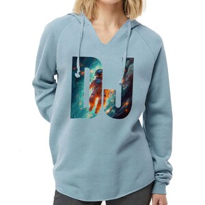 Dj California Wave Wash Hoodie - Space Themed Hooded Sweatshirt - Cool Hoodie