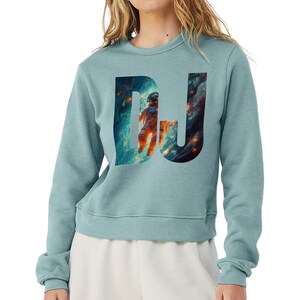 Dj Pullover Sweatshirt - Space Themed Women&#39;s Sweatshirt - Cool Sweatshirt