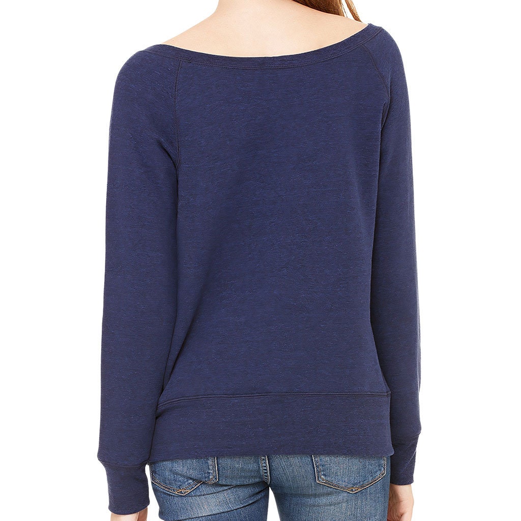 Music Lover Wide Neck Sweatshirt - Retro Women's Sweatshirt