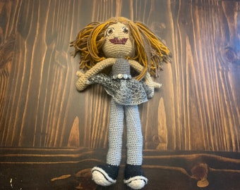 One of a kind doll with silver outfit