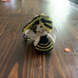 Crochet bumble bee mini doll