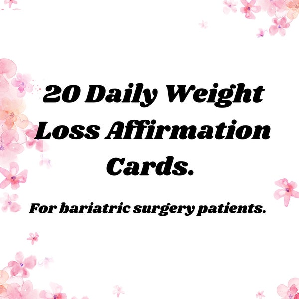 Empowering Bariatric Weight Loss Affirmation Cards: Motivate Your Journey! Gastric sleeve or bypass surgery