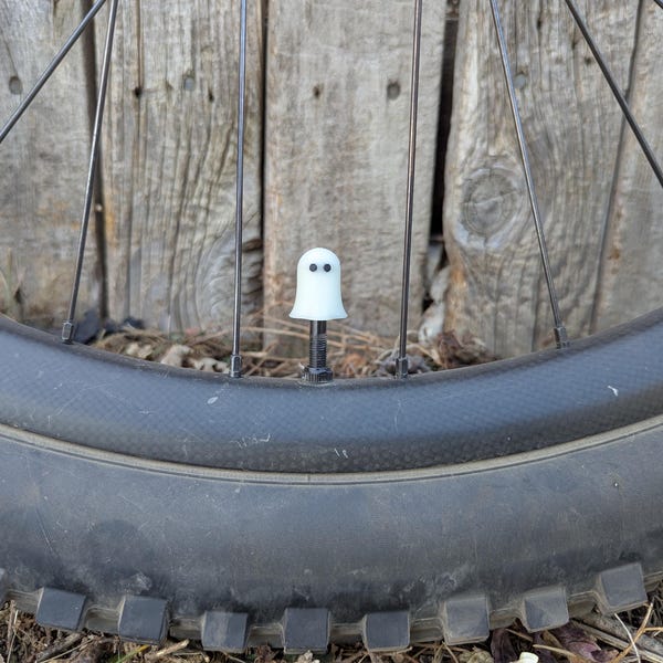 Glow In The Dark Ghost Valve Cap - Presta and Schrader Compatible