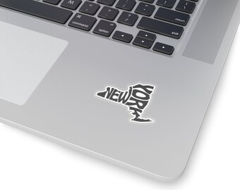 ブラック ニューヨーク ステッカー、ブラック ステッカー、ニューヨーク、ラップトップ ステッカー、コンピューター ステッカー、親友へのギフト、ティーンへのギフト、かわいいステッカー、ニューヨーク州