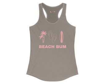 Débardeur dos nageur Beach Bum, débardeur de plage, t-shirt d'été, t-shirt de vacances, chemise tendance, jolie chemise, cadeau d'anniversaire, vêtements de plage, chemise confortable