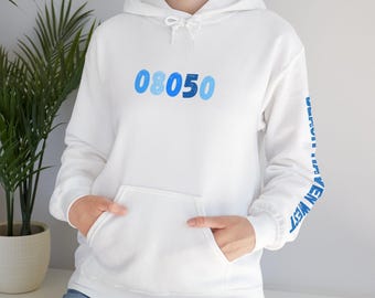Bluza z kapturem Beach Haven West, bluza z kapturem 08050, bluza z kapturem NJ Shore, bluza z kapturem Coastal New Jersey, sweter Beach Town, duża bluza z kapturem plażowa, letnia