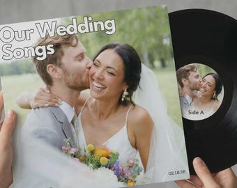 Custom Vinyl Record | Personalized Playable Vinyl Records | Create a Vinyl Mixtape Album | Christmas, Valentines, Anniversary Wedding Gift A