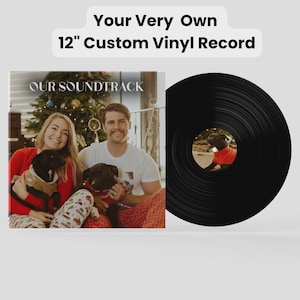Custom Vinyl Record | Personalized Playable Vinyl Records | Create a Vinyl Mixtape Album | Christmas, Valentines, Anniversary Wedding Gift B
