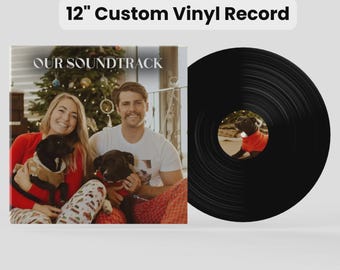 Custom Vinyl Record | Personalized Playable Vinyl Records | Create a Vinyl Mixtape Album | Christmas, Valentines, Anniversary Wedding Gift B