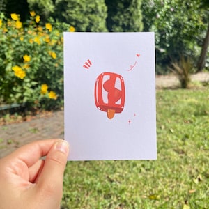 Popsicle Collection - Strawberry Popsicle Print