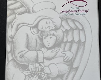 Molde para galletas de la serie Ángel de Longaberger Pottery, nuevo en caja, 1995