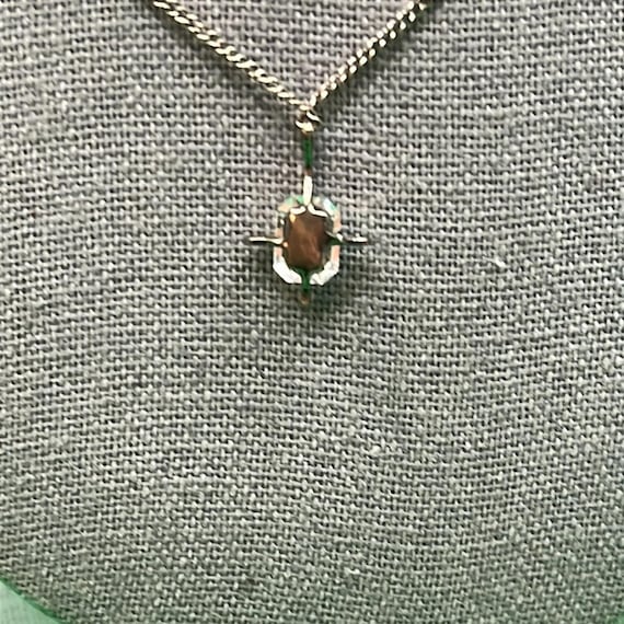 Emerald Cut Clear quartz necklace View 6
