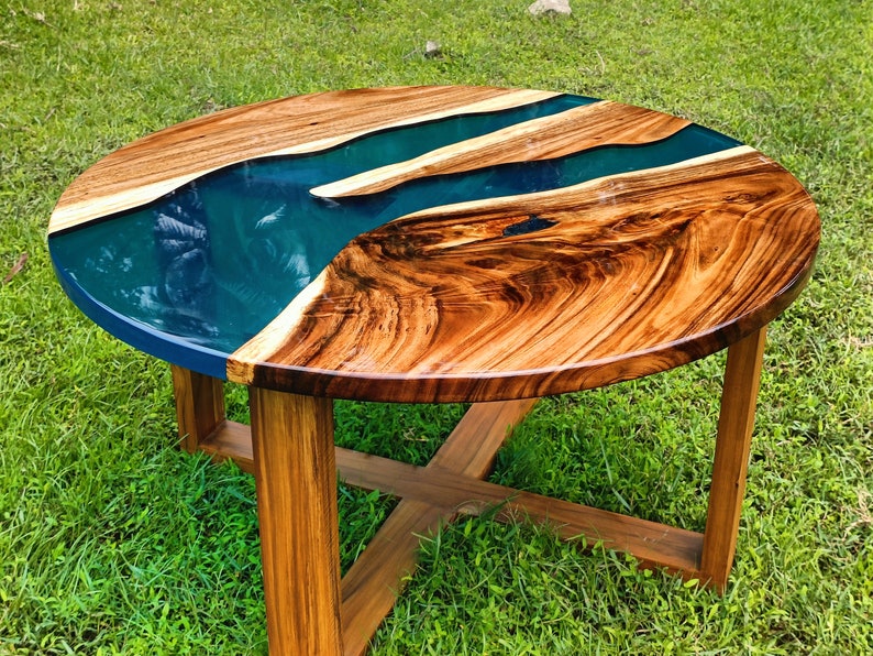 Epoxy Resin Round Table, Epoxy Round Dining Table, Round Coffee Table, Epoxy Resin River Table