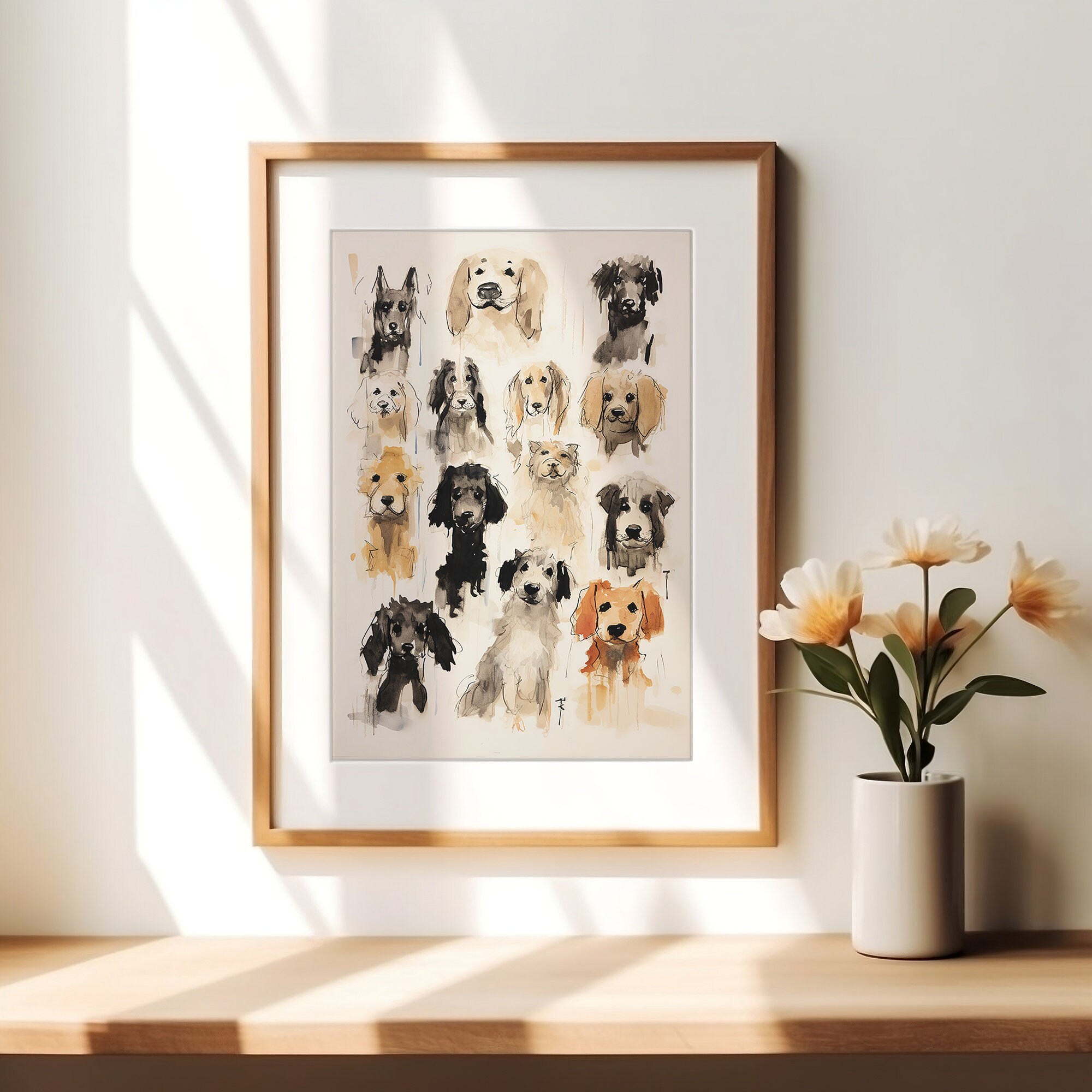 Printable Dog Poster, Dog Breeds, Cute Dog Prints, Pet Poster, Animal ...