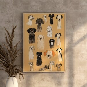 Dogs Illustration Printable, Dog Poster, Dog Breeds, Colorful Art, Cute ...