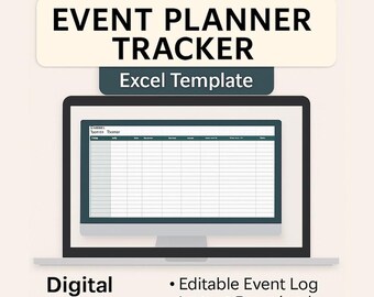 Planificador de eventos / Lista de verificación para la planificación de fiestas / Hojas de cálculo de Excel y Google / Presupuesto de eventos / Plantilla editable para organizar fiestas