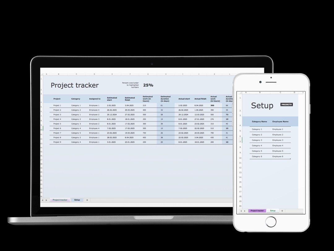 Web Based Work Tracking System Templete Project & Work Order Tracker Template | Small Business Management ...