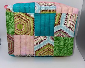 Medium Handcrafted Quilted Makeup Bag
