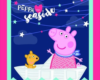 Peppa Pig Fabric Quilting Panel