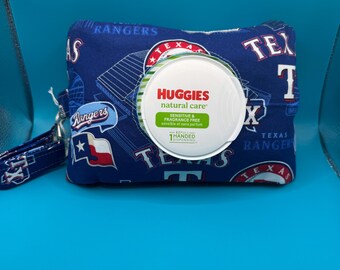 Baby Wipe Cover-Handmade Reusable Pouch with Strap